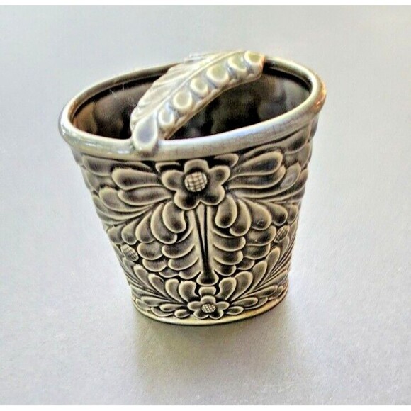 Cynthia Rowley Toothbrush Make Up Brush Razor Holder Gray Ceramic - Picture 5 of 10